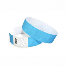 Бумажный контрольный браслет «Tyvek» NEON BLUE